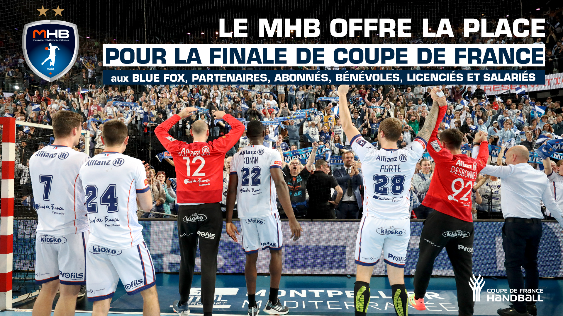 Le MHB offre la place et un pack supporter à ses fidèles soutiens...